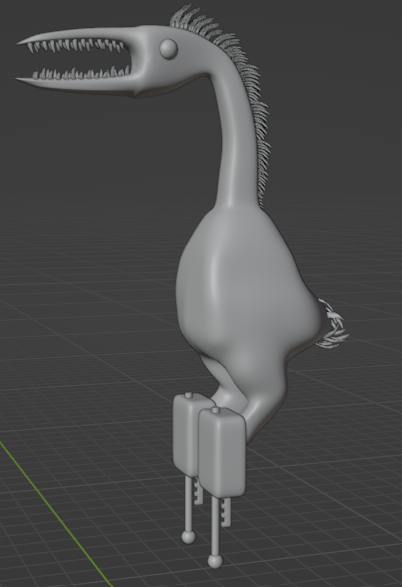 The full body of the miros bird