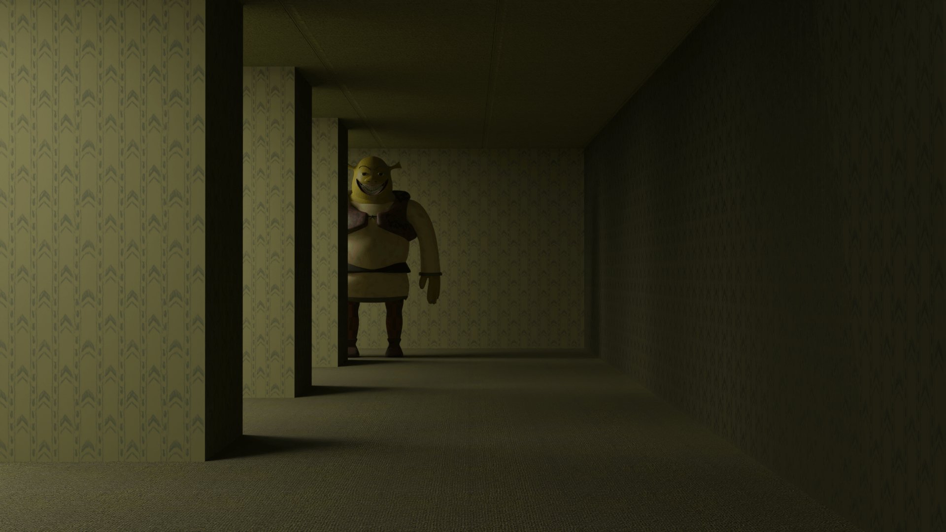 Shrek staring at you ominously