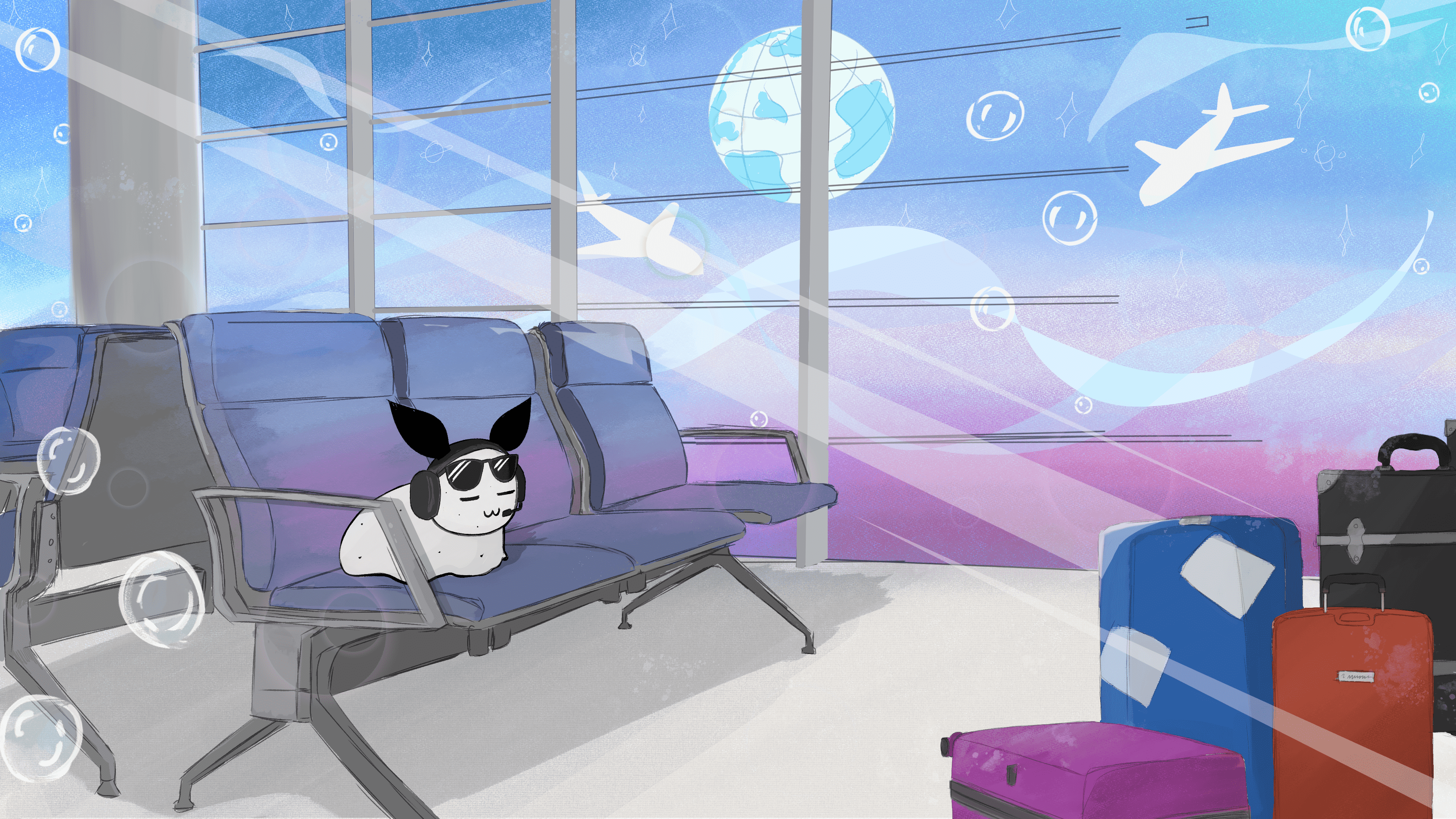 Slug Boi at the airport